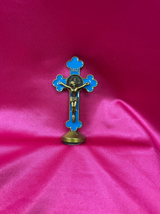 Mini crucifico color azul