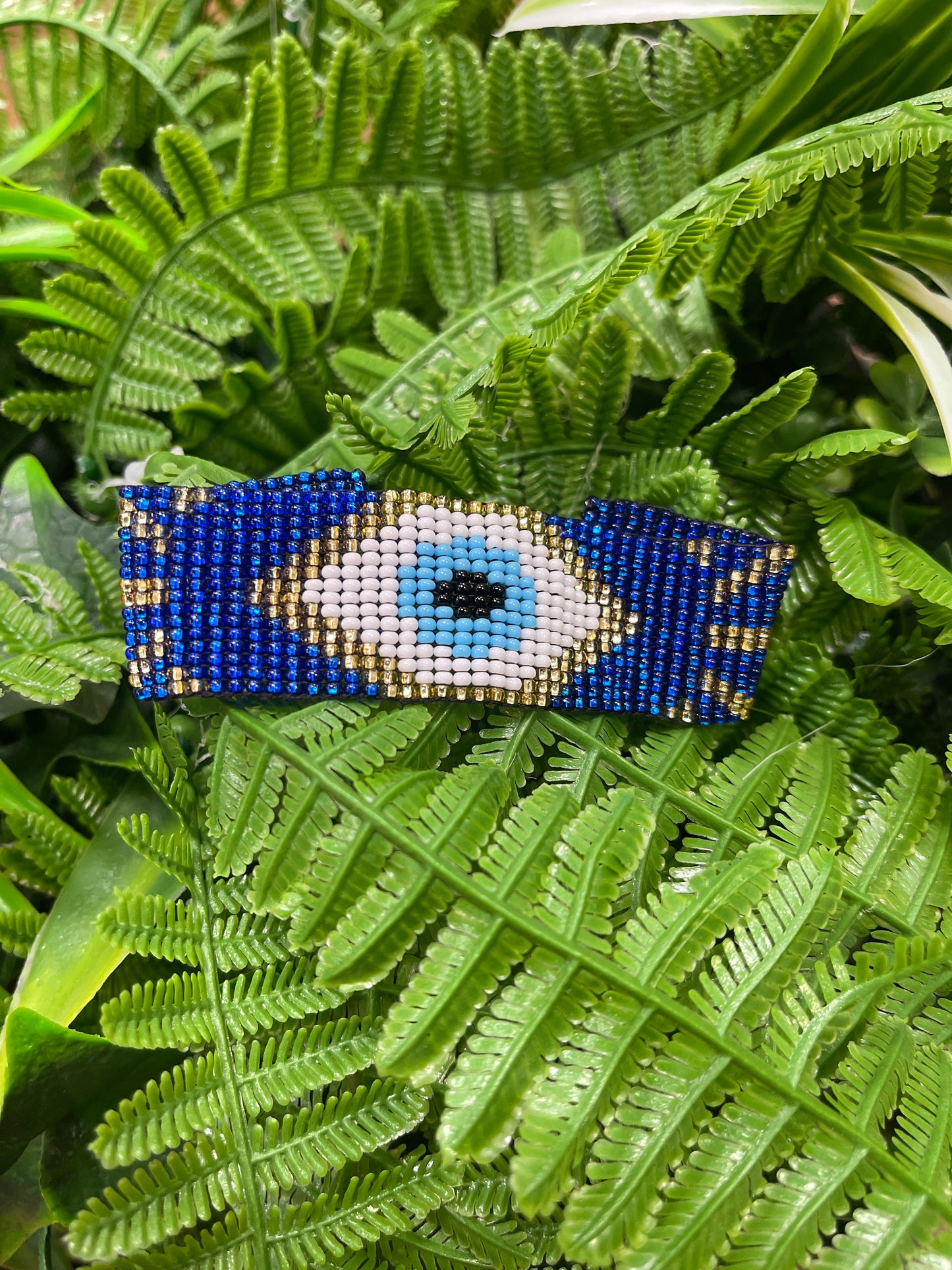 Pulcera Ojo Turco Artesanal azul