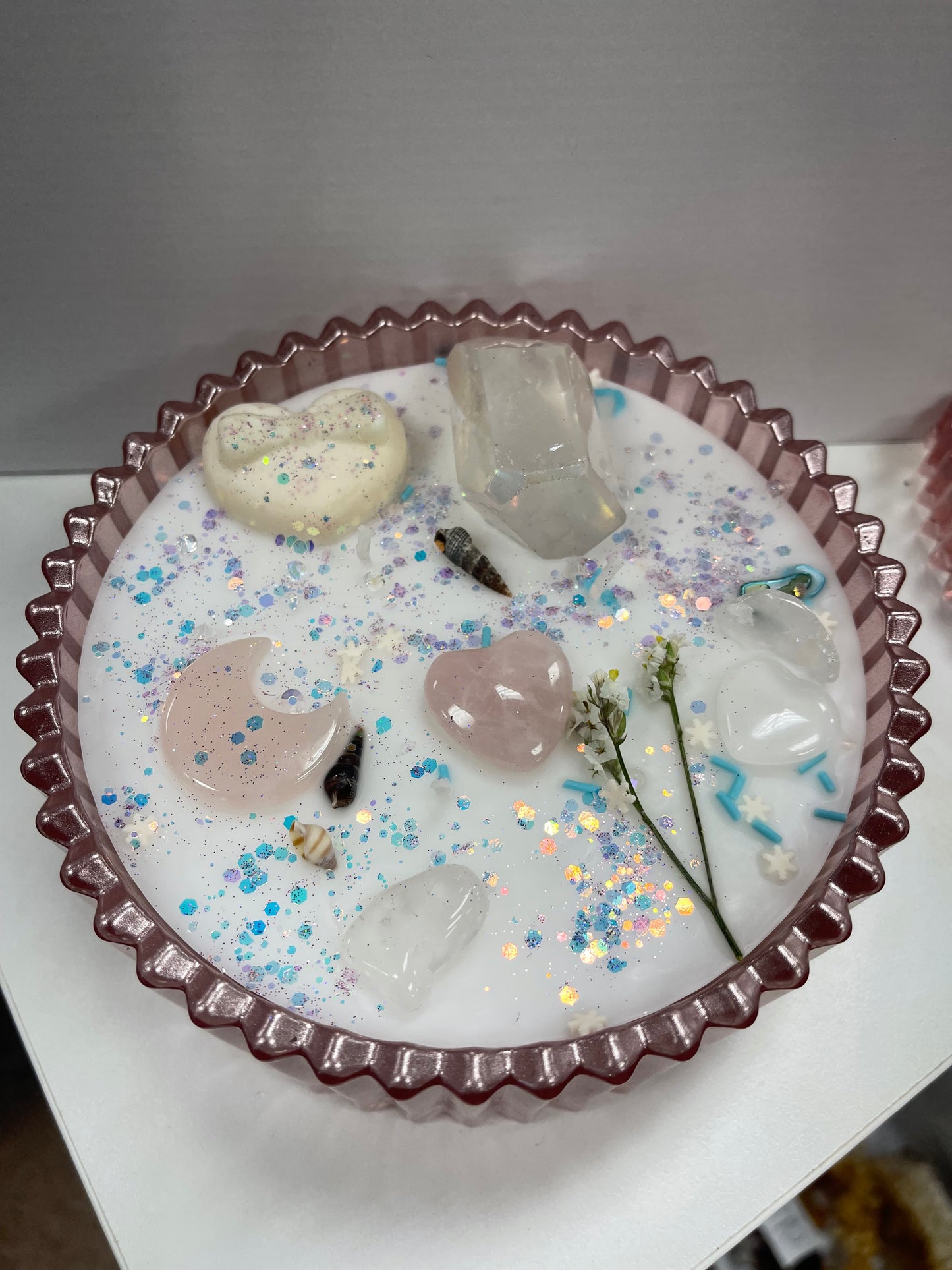 Vela Aromática cuarzo Cristal Paz Tranquilidad Armonía y Amor