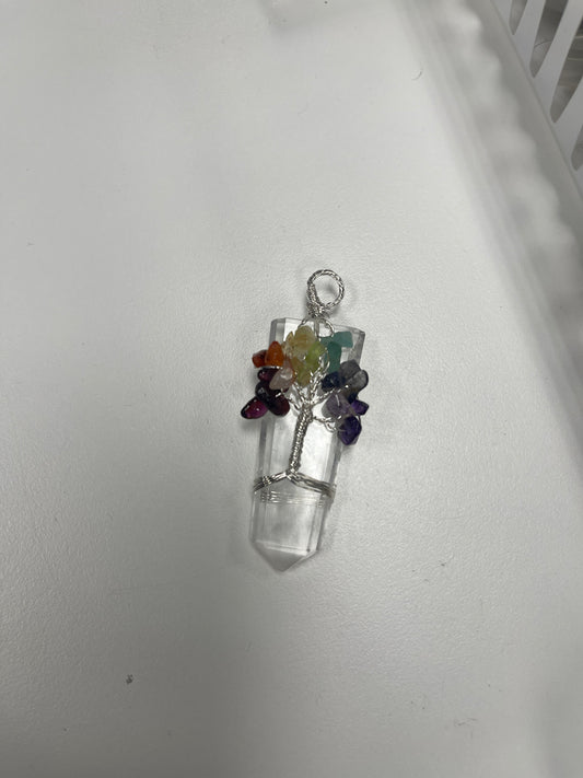 Dije cuarzo Cristal 7 chacras