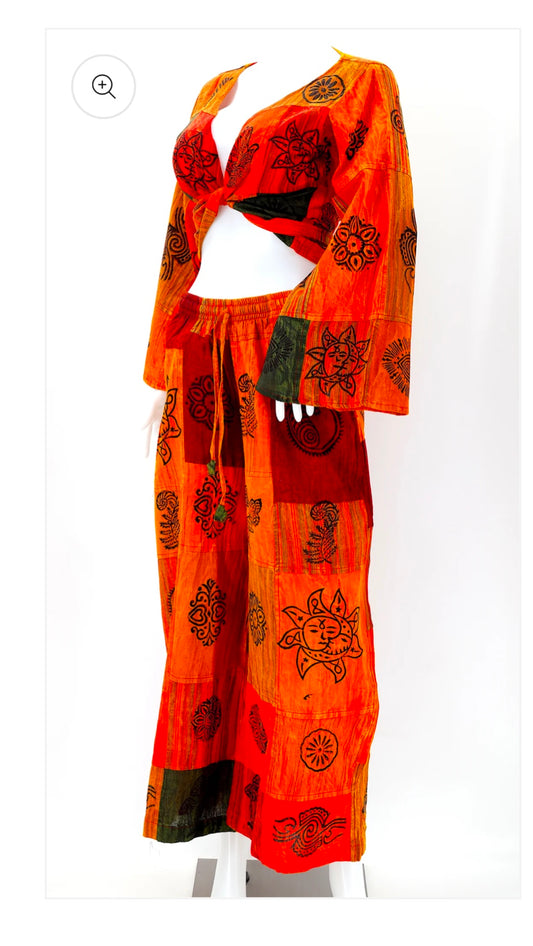 Set 2 piezas color naranja talla 2XL