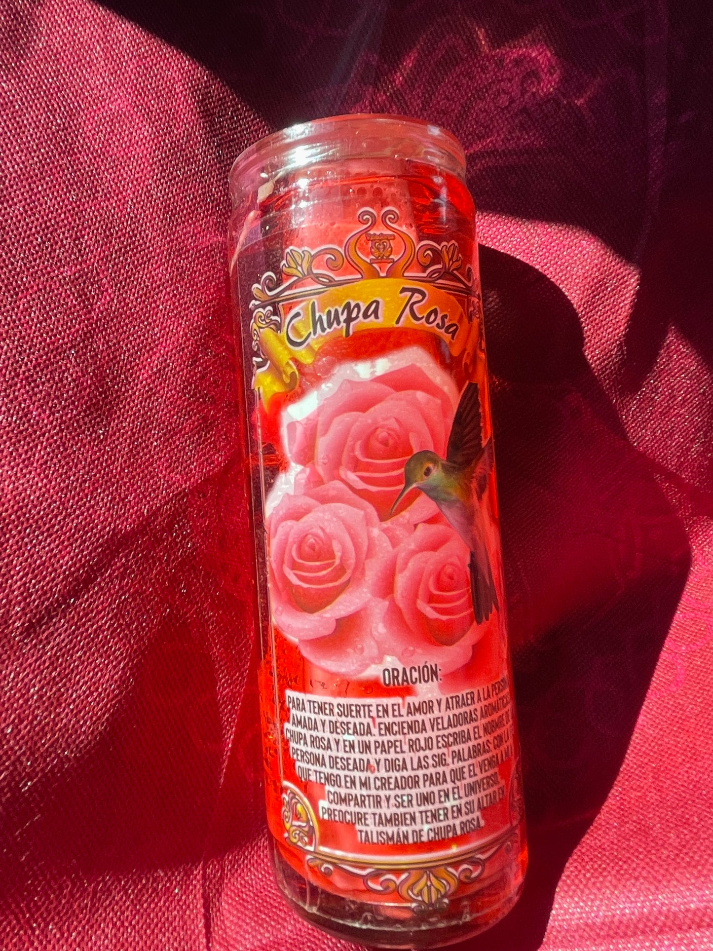 Vela de Gel Chupa Rosa