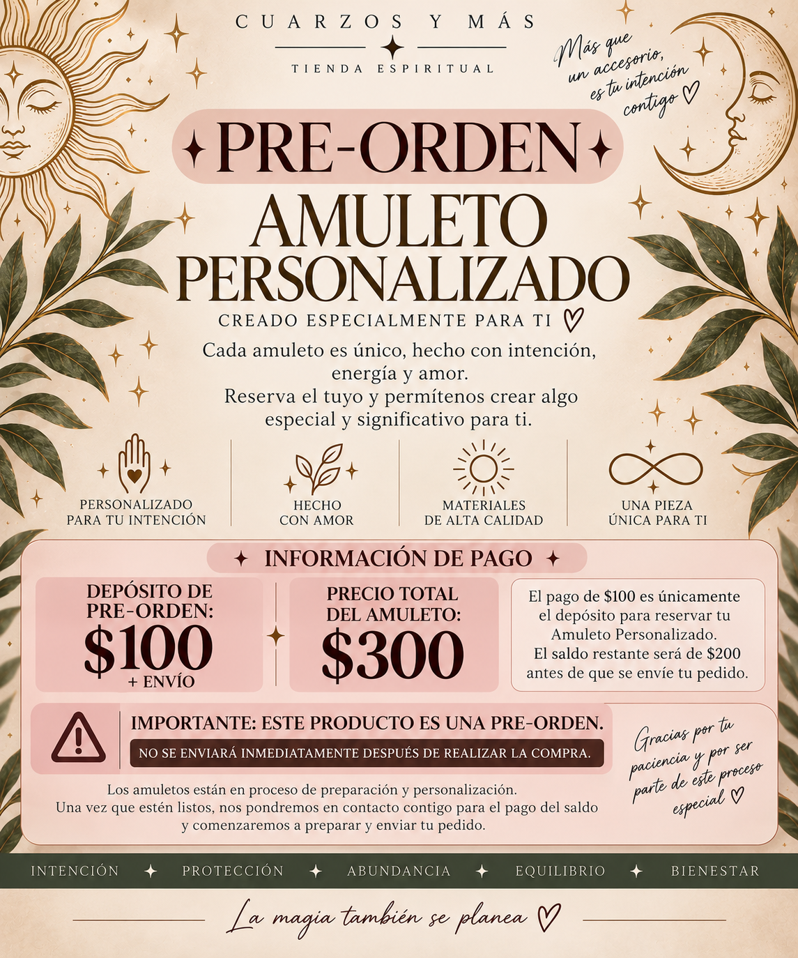 ✨ PRE-ORDEN — AMULETO PERSONALIZADO ✨