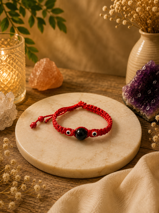 Pulsera Infantil contra mal del ojo y Obcidiana