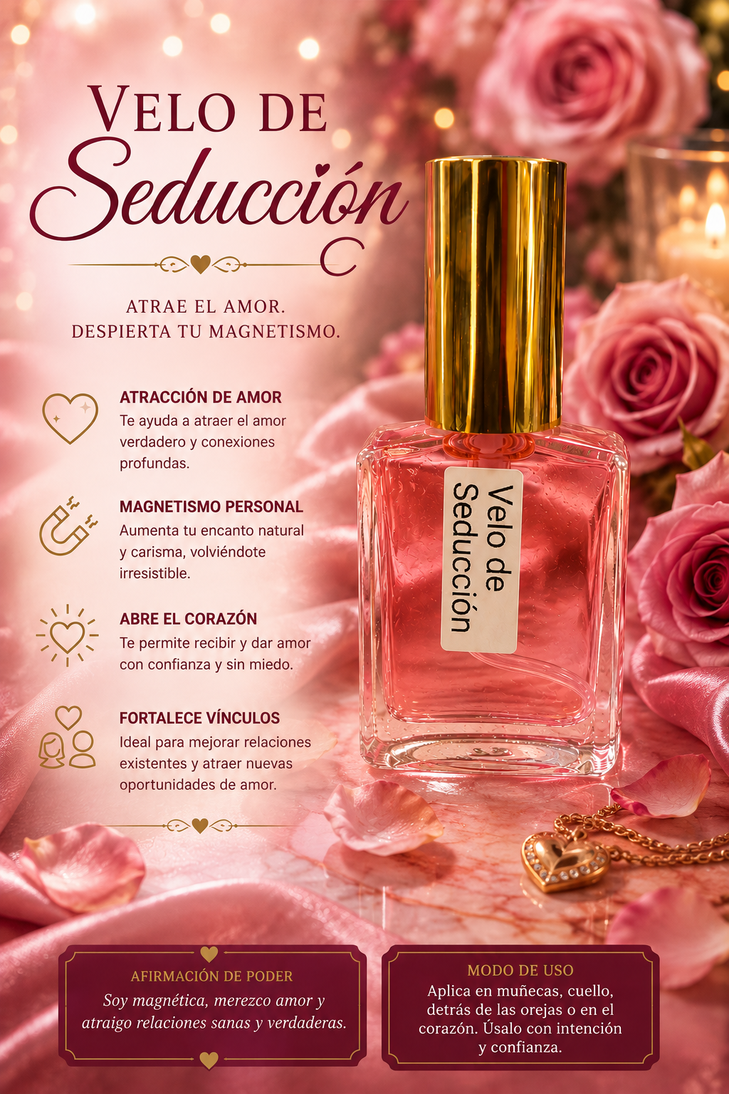 Perfume Velo de Seducción tamaño Mediano