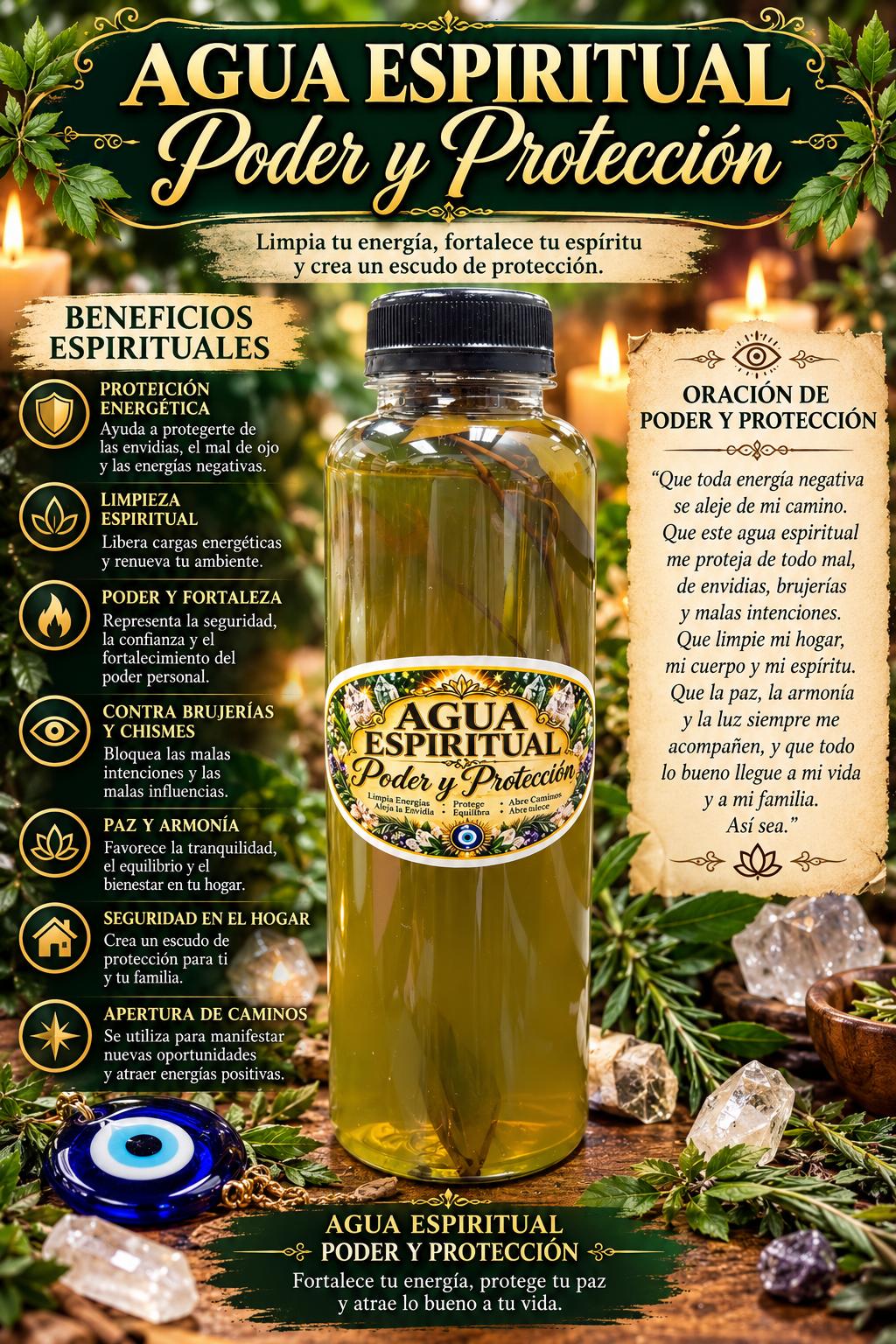 Agua Espiritual Poder y Protección